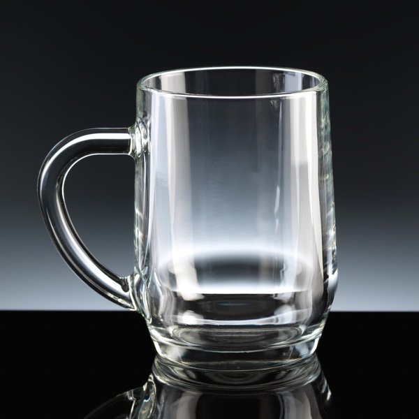 Haworth Heavy Glass 10oz Beer Tankard, Single, Blue Boxed