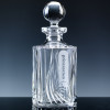 Inverness Crystal Flame Panelled 24% Lead Crystal Square Spirit Decanter, Blue Boxed