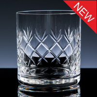 Panelled Crystal 10oz Spirit Mixer, Pair, Satin Boxed