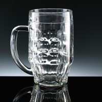 Stein 0.5 Litre Tankard panel opposite handle Beer Glass, Bulk, Inner Carton of 6